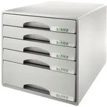 LEITZ 5211-00-85 Schubladenbox Plus, 5 Sch&uuml;be, grau