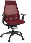 B&uuml;rostuhl / Drehstuhl GENIDIA SMART BLACK Netz rot hjh OFFICE
