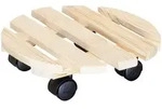 WAGNER Pflanzenroller COUNTRY &Oslash; 30 x 8 cm, f&uuml;r innen, Massivholz geriffelt, natur,