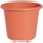 GELI Cylindro Blumentopf Terracotta &ndash; &Oslash;25cm Kunststoff Pflanztopf 5.5L