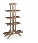 Relaxdays Blumentreppe 5 Ebenen, Aus Holz, Blumenst&auml;nder f&uuml;r Innen, Mehrst&ouml;ckig,
