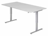 Schreibtisch T-Fuß, elektrisch höhenverstellbar, 180 x 80cm, weiß