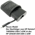 HP 65W USB-C Power Adapter mit Kabel