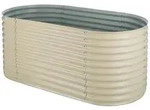 Blumfeldt High Grow Hochbeet Gartenbeet 2,0m Zink-Alu-Beschichtung beige Creme