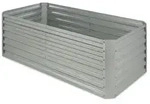 Blumfeldt High Grow Straight Hochbeet 180x60x90cm 970l Stahl verzinkt Silber Silber