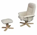 Mendler Relaxsessel M56, Fernsehsessel TV-Sessel mit Hocker Ottomane, Kunstleder