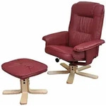 Mendler Relaxsessel M56, Fernsehsessel TV-Sessel mit Hocker Ottomane, Kunstleder