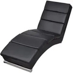 vidaXL Chaiselongue Schwarz Kunstleder