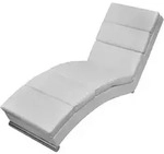 vidaXL Chaiselongue Wei&szlig; Kunstleder