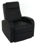 Mendler Fernsehsessel Durham, TV Sessel Relaxsessel Liegesessel, Kunstleder ~ schwarz