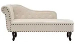 vidaXL Chaiselongue Creme Kunstleder