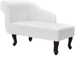 vidaXL Chaiselongue Wei&szlig; Kunstleder