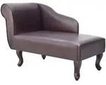 vidaXL Chaiselongue Braun Kunstleder