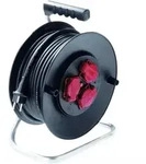 BACHMANN Schutzkontakt-Aufrollkabeltrommel 3fach 230VAC, IP44, 25 m