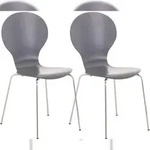 CLP 2x Stapelstuhl DIEGO ergonomisch grau