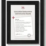 walther + design Home Holz Bilderrahmen 21x29,7 cm (DIN A4) SCHWARZ