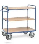 Fetra Etagenwagen, Tragl. 500kg, 3 Etage(n), Ladefl. LxB 850x500mm, Holzb&ouml;den,