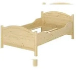 Erst-Holz Seniorenbett extra hoch 120x200 Massivholz Kiefer Holzbett Einzelbett