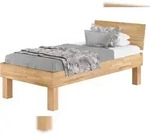 Erst-Holz Einzelbett Buche 100x200 stabil hoch Massivholzbett Seniorenbett...