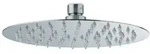 Relaxdays Duschkopf Regendusche rund, 200 mm, Edelstahl, Spiegeleffekt, Hochglanz,