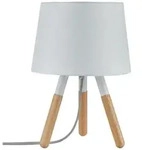Paulmann Neordic Tischleuchte Berit E27 max. 20W Wei&szlig; Holz Stoff Holz Metall 79646