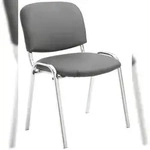 CLP Stuhl Ken Chrom Kunstleder grau