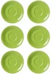 Ritzenhoff & Breker DOPPIO Milchkaffee Untertasse 17 cm gr&uuml;n 6er Set
