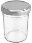 12er Set Sturzglas 230 ml HOCH To 66 silberner Deckel incl. Diamant Gelierzauber