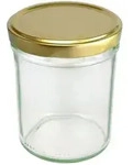 12er Set Sturzglas 230 ml HOCH To 66 goldener Deckel incl. Diamant Gelierzauber