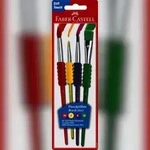 Pinsel 4er Set mit Softgriffst&uuml;ck, je 1 St&uuml;ck in Pinselgr&ouml;&szlig;en: 10, 2, 6 und 12