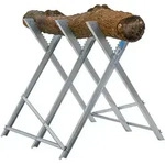 Baumarktplus Holzs&auml;gebock klappbar 82x80x77 cm Stahl verzinkt 150 kg Traglast