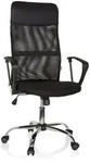 B&uuml;rostuhl Chefsessel Schreibtischstuhl PURE NET Netzstoff / Kunstleder schwarz Chrom