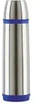 Emsa Captain Isolierflasche, Edelstahl / Blau, 1 L, Teekanne, Kaffeekanne, 502474