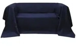 vidaXL Micro-Suede Sofa&uuml;berwurf Tagesdecke Marineblau 140 x 210 cm