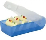 HAN Karteibox CROCO f&uuml;r DIN A7, blau