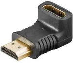 Goobay 51727 HDMITM Winkeladapter, vergoldet, HDMITM-Buchse (Typ A), Schwarz -