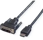 VALUE Kabel DVI (18+1) ST - HDMI ST, schwarz, 5 m
