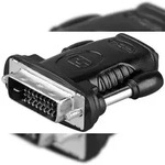 Goobay 68482 HDMITM/DVI-D Adapter, vernickelt, 1 Stk. im Plastikbeutel, Schwarz -