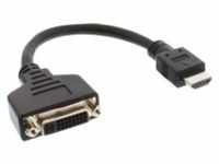 InLine HDMI-DVI Adapterkabel HDMI Stecker auf DVI Buchse 0,2m 0,2 m DVI-D DVI-I