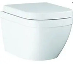 Grohe Wand-Tiefsp&uuml;l-WC Euro Keramik mit WC-Sitz sp&uuml;lrandlos alpinweiss
