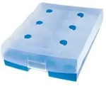 HAN Archivbox CROCO - DUO, DIN A8 quer, incl. A-Z Register, blau-transluzent