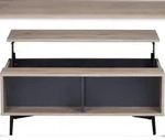 SIT M&ouml;bel Couchtisch mit h&ouml;henverstellbarer Deckplatte | L 58 x B 100 x 39 cm 