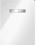 TECElux WC-Bet&auml;tigungsplatte manuell, Glas wei&szlig;, Tasten chrom