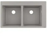 hansgrohe Einbausp&uuml;le 370/370 S510-F770 Betongrau