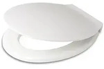 Pagette WC-Sitz EXKLUSIV mit Deckel, mit Edelstahl-Befestigung wei&szlig;