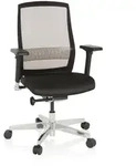 B&uuml;rostuhl / Drehstuhl FOUNTAINE Netzstoff transparent / Sitz Stoff schwarz hjh