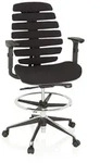 B&uuml;rostuhl / Drehstuhl ERGO LINE II WORK Stoff schwarz hjh OFFICE