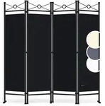 CASARIA&reg; Paravent Raumteiler Sichtschutz Verstellbar 180x163cm Schwarz