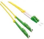 ROLINE LWL-Kabel duplex 9/125&mu;m OS2, LSH/LC, APC Schliff, LSOH, gelb, 2 m