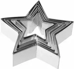 Dr. Oetker Cookie Cutters Ausstecher Sterne, 6er Set, Pl&auml;tzchenform, Pl&auml;tzchen